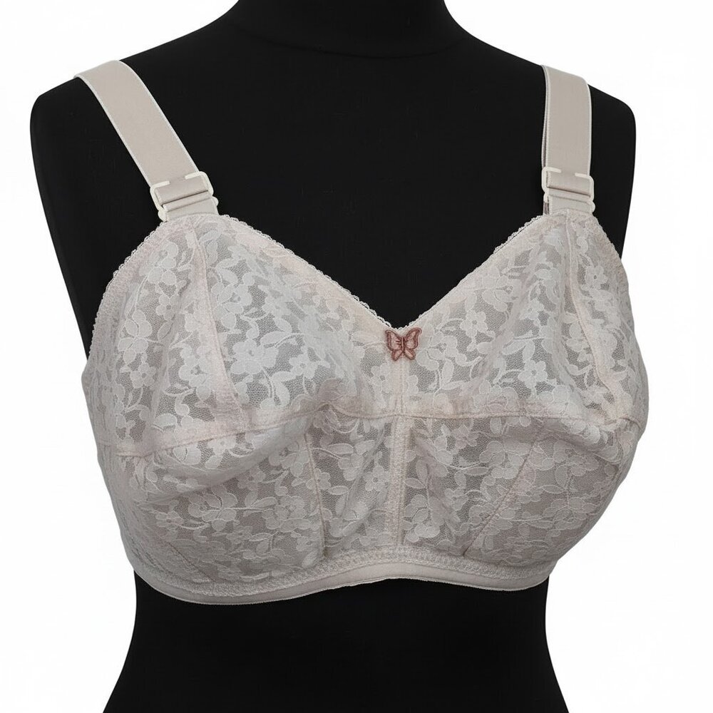Vintage Bra Pin‎ Up Rockabilly Colesce Couture Lace Wireless Figurette Butterfly